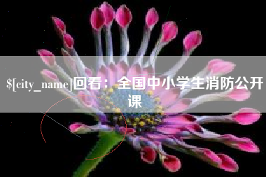 武汉回看：全国中小学生消防公开课