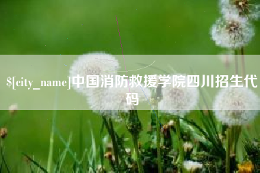 武汉中国消防救援学院四川招生代码