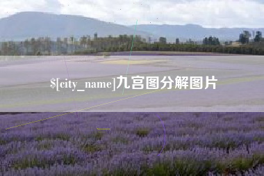 武汉九宫图分解图片
