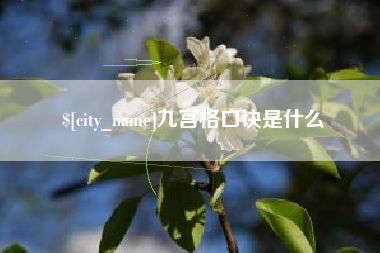 武汉九宫格口诀是什么