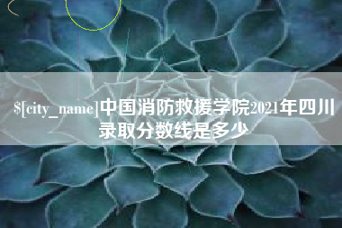 武汉中国消防救援学院2021年四川录取分数线是多少
