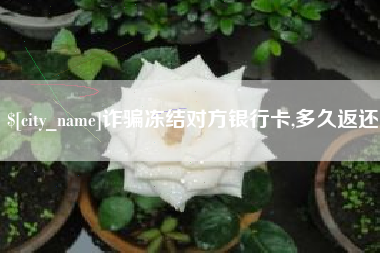 武汉诈骗冻结对方银行卡,多久返还