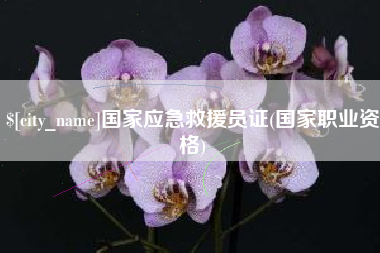 武汉国家应急救援员证(国家职业资格)