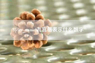 武汉九宫格表示什么数字