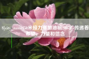 武汉50米接力赛加油稿200字-传递着希望、力量和信念