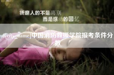 武汉中国消防救援学院报考条件分数