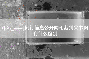 武汉执行信息公开网和裁判文书网有什么区别