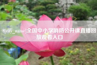 武汉全国中小学消防公开课直播回放观看入口