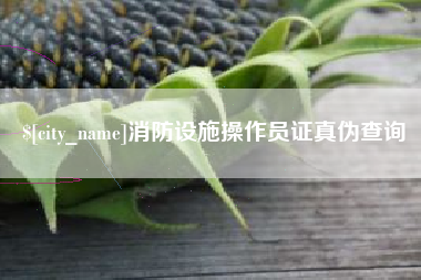 武汉消防设施操作员证真伪查询