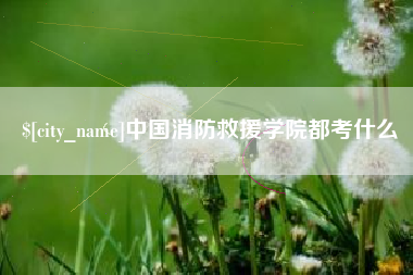 武汉中国消防救援学院都考什么