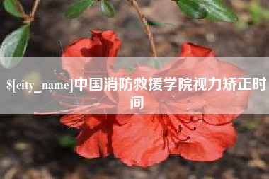 武汉中国消防救援学院视力矫正时间