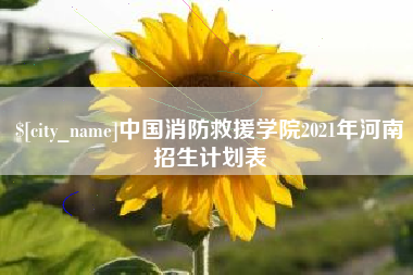 武汉中国消防救援学院2021年河南招生计划表