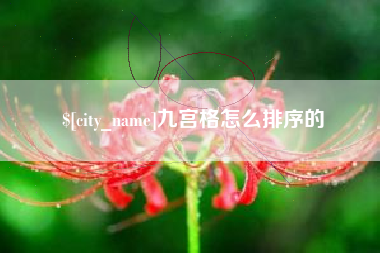 武汉九宫格怎么排序的