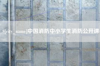 武汉中国消防中小学生消防公开课