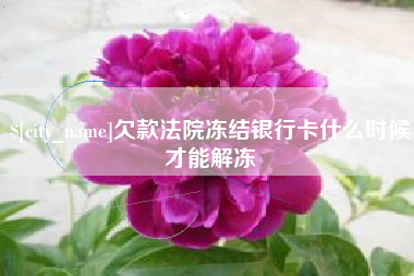 武汉欠款法院冻结银行卡什么时候才能解冻
