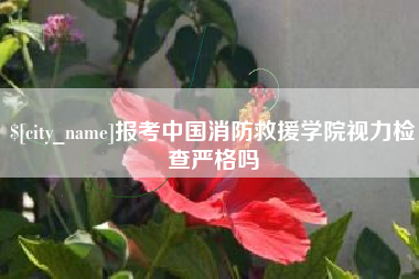 武汉报考中国消防救援学院视力检查严格吗