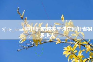 武汉中国消防救援学院在河北省招多少人