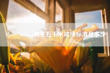 武汉男子五千米成绩标准是多少