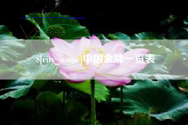 武汉中国金牌一览表