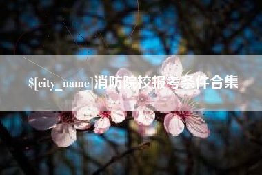 武汉消防院校报考条件合集