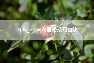 武汉九宫格技巧口诀